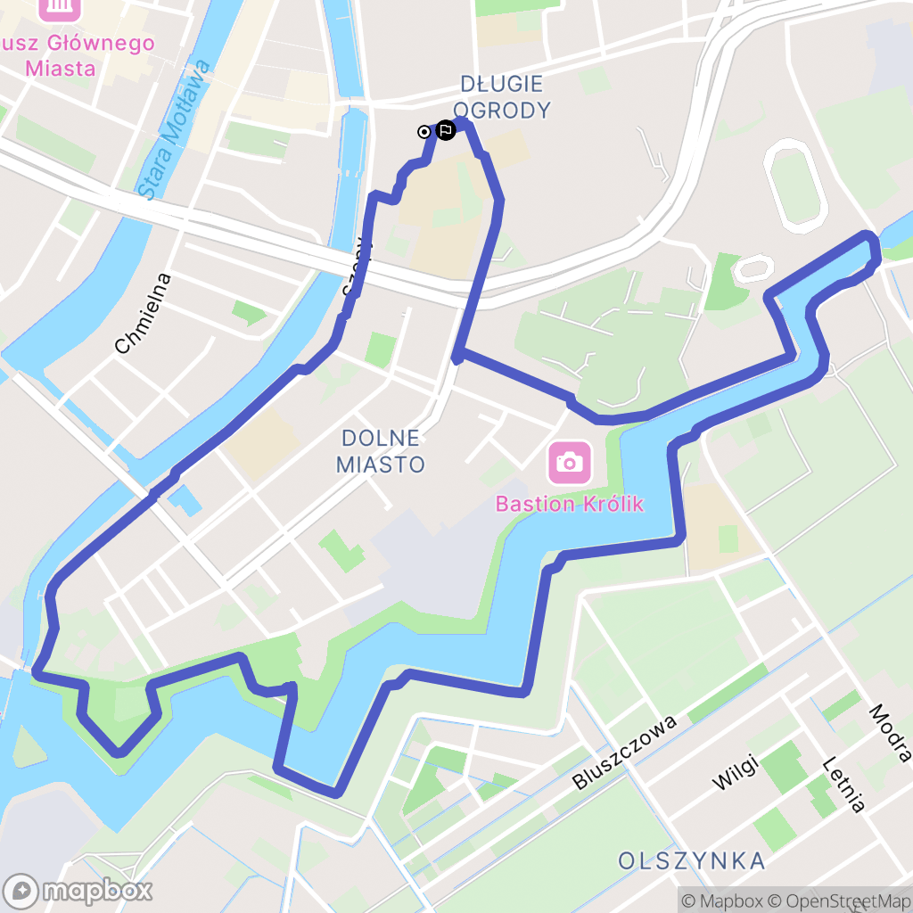 Gdańsk: mapa trasy - Poland