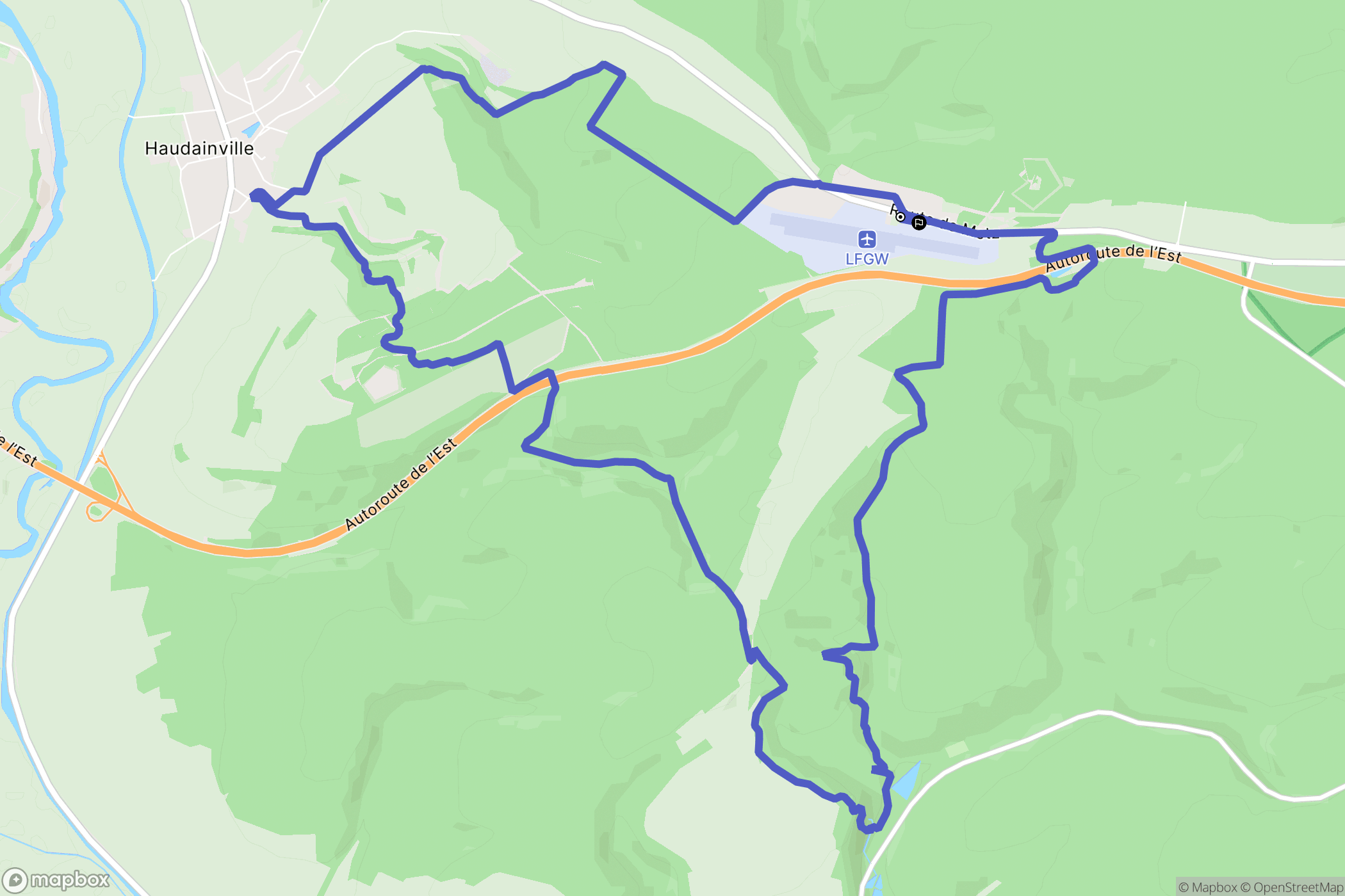 Sommedieue : carte du parcours de randonnée - France
