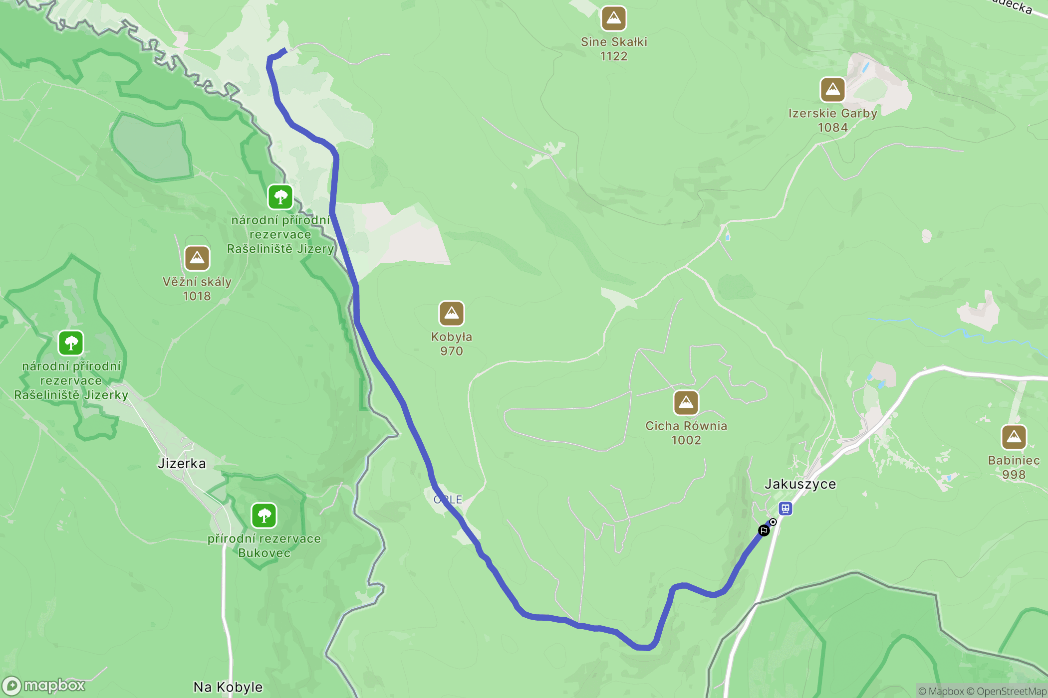 Szklarska Poręba: mapa trasy - Poland