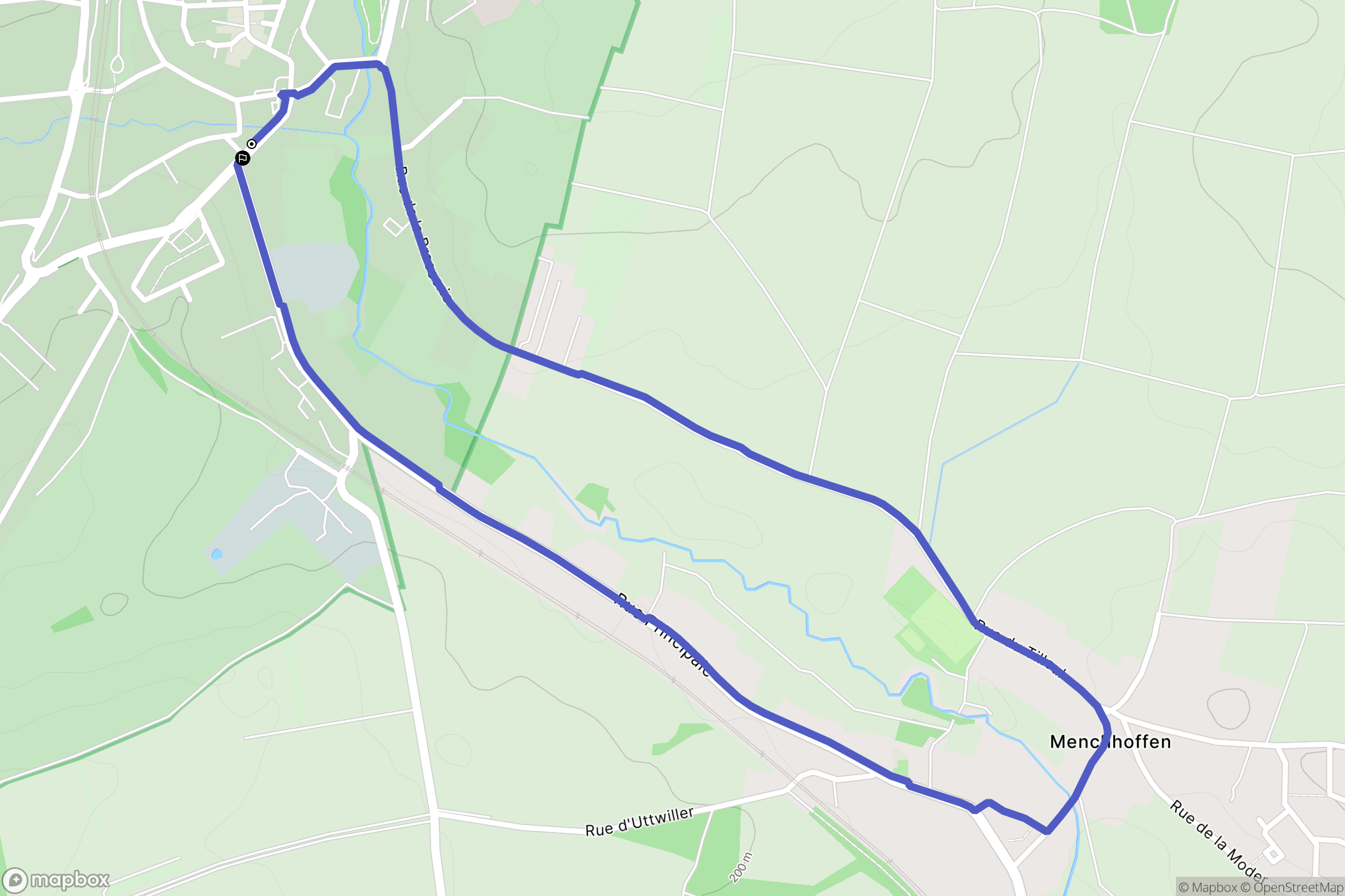 Ingwiller : carte du parcours de randonnée - France