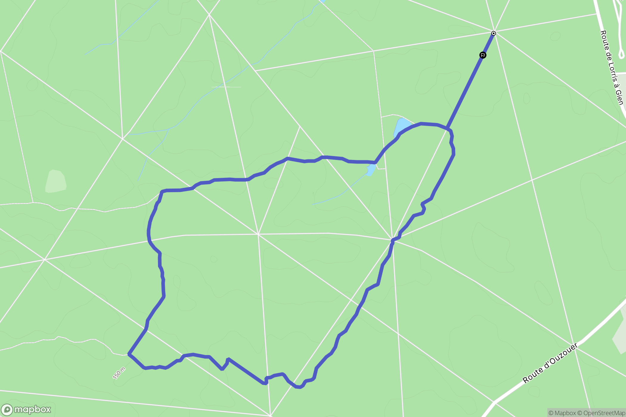 Montereau : carte du parcours de randonnée - France