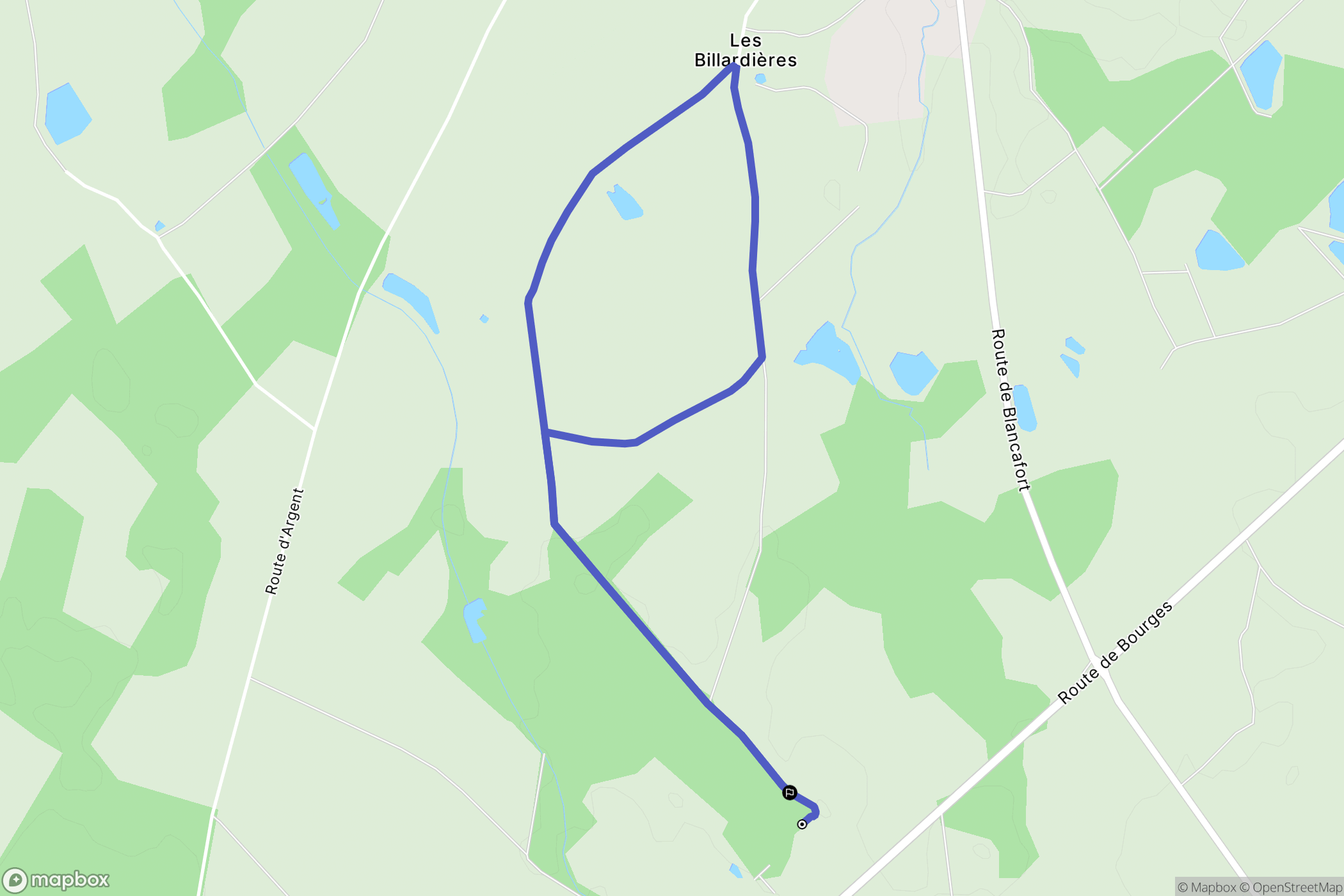 Coullons : carte du parcours de randonnée - France