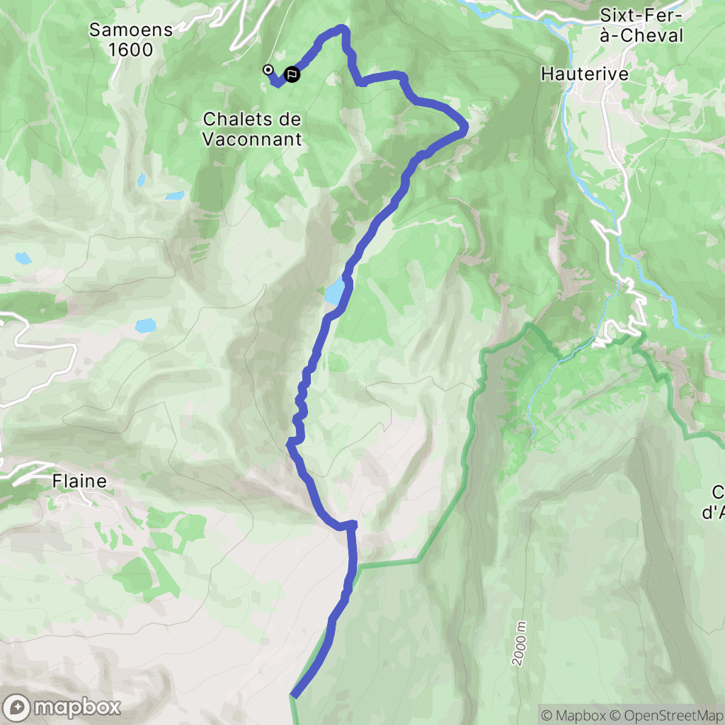 Samoëns : carte du parcours de randonnée - France