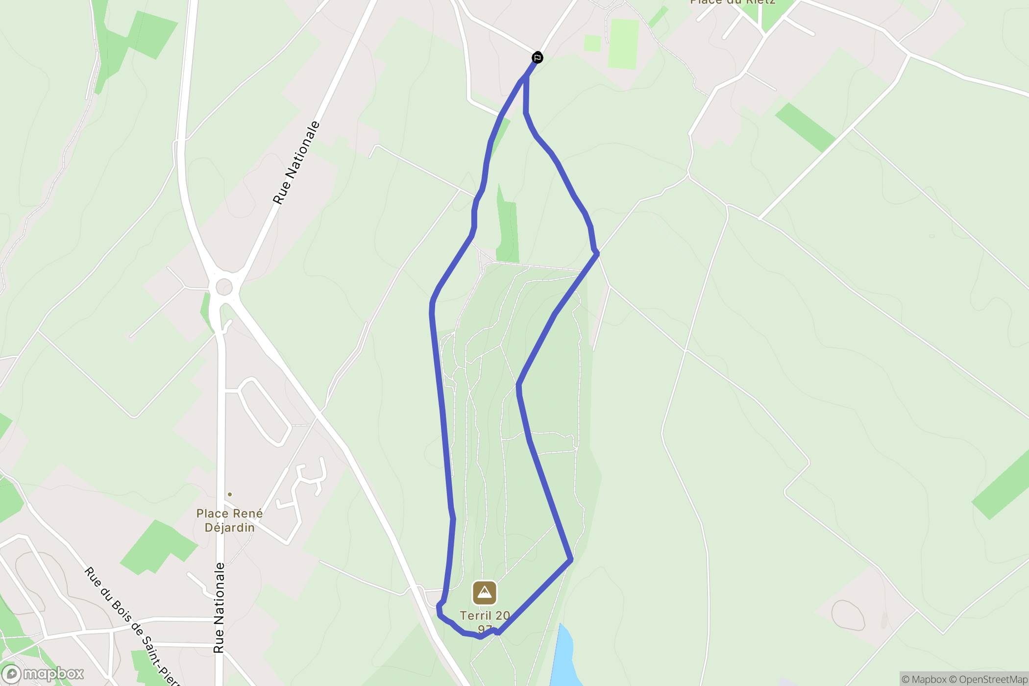 Burbure : carte du parcours de randonnée - France