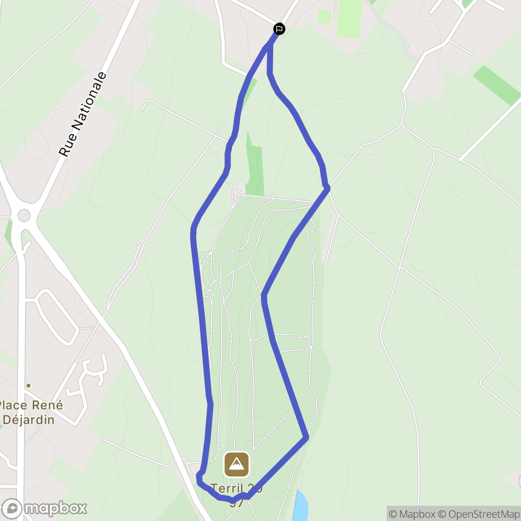 Burbure : carte du parcours de randonnée - France