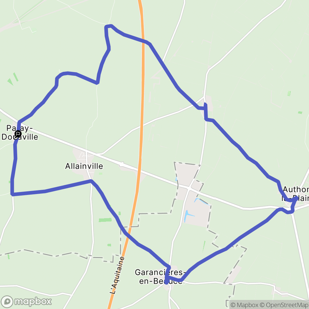 Paray-Douaville : carte du parcours de randonnée - France