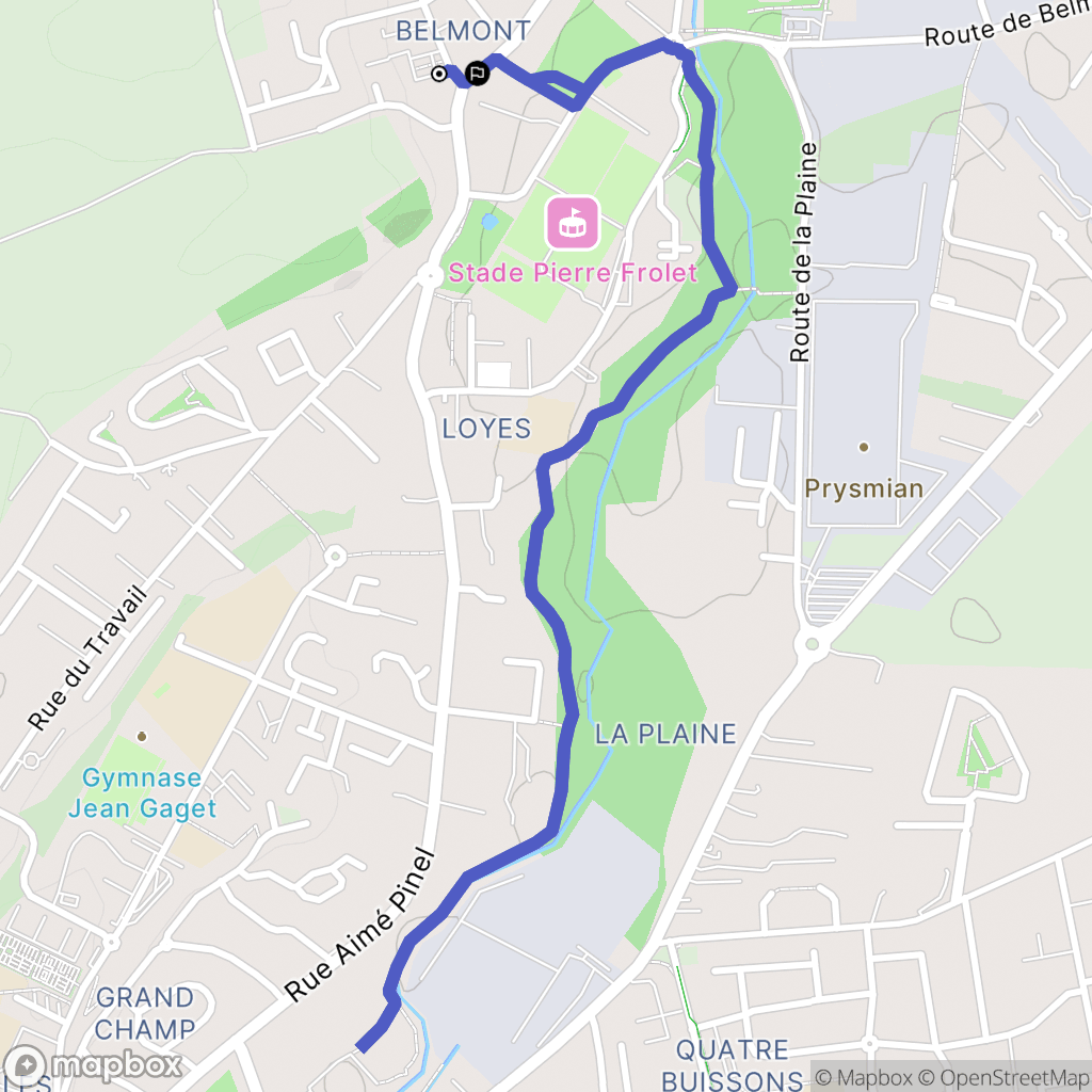 Chavanoz : carte du parcours de randonnée - France