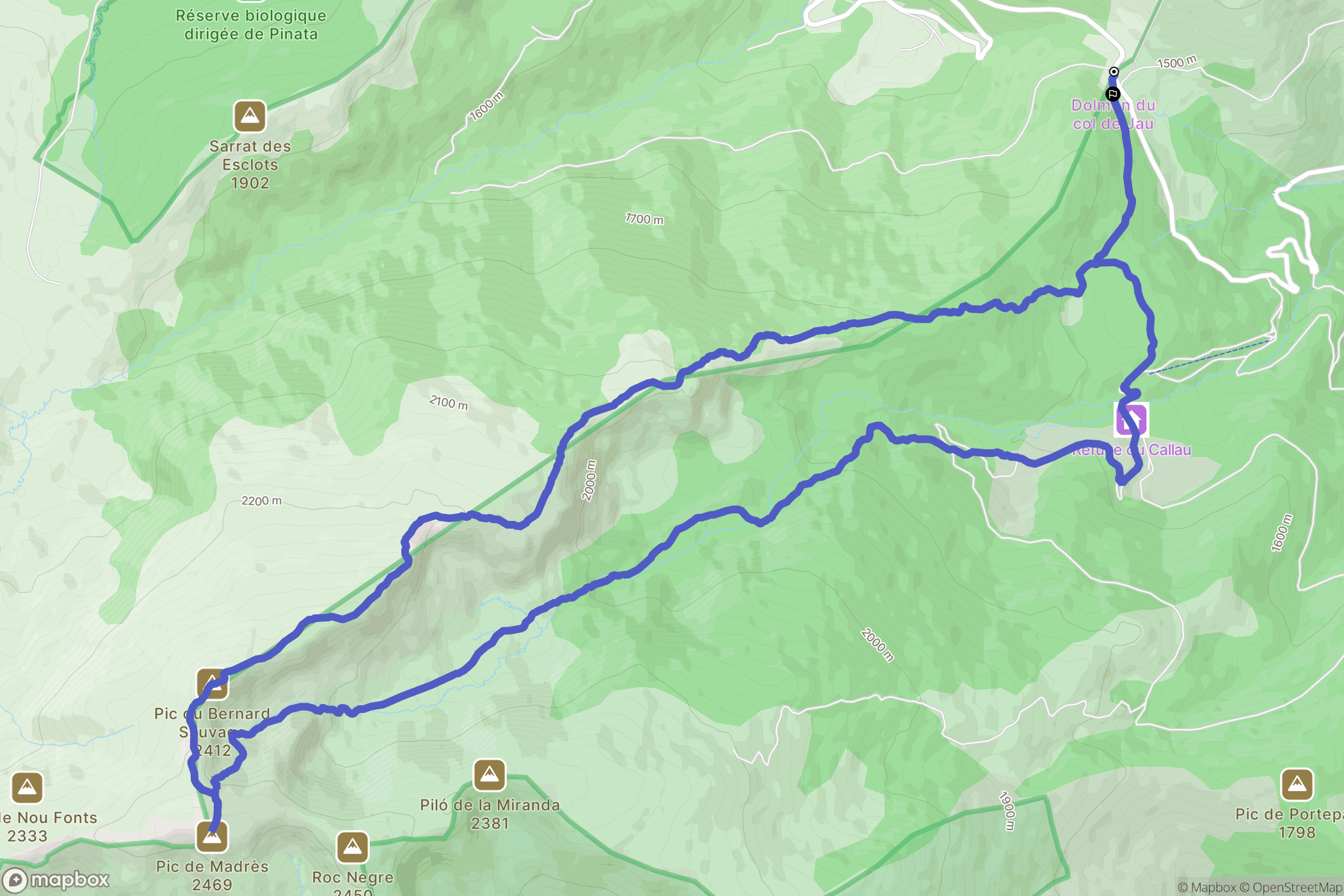 Counozouls : carte du parcours de randonnée - France