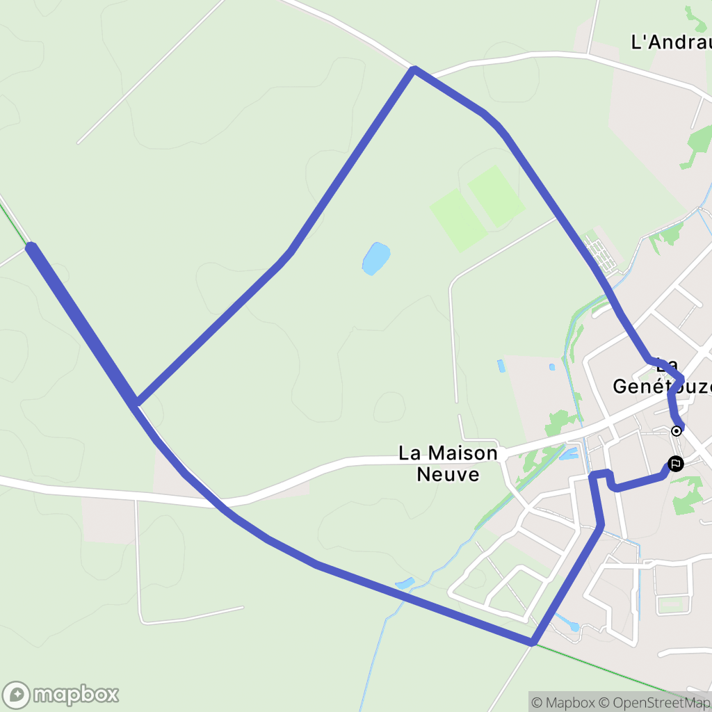 La Genétouze : carte du parcours de randonnée - France