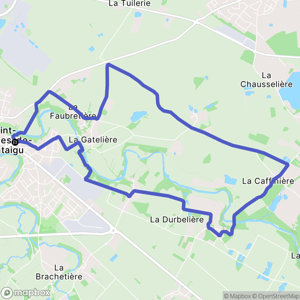 Montaigu-Vendée : carte du parcours de randonnée - France
