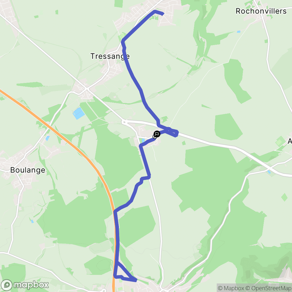 Havange : carte du parcours de randonnée - France