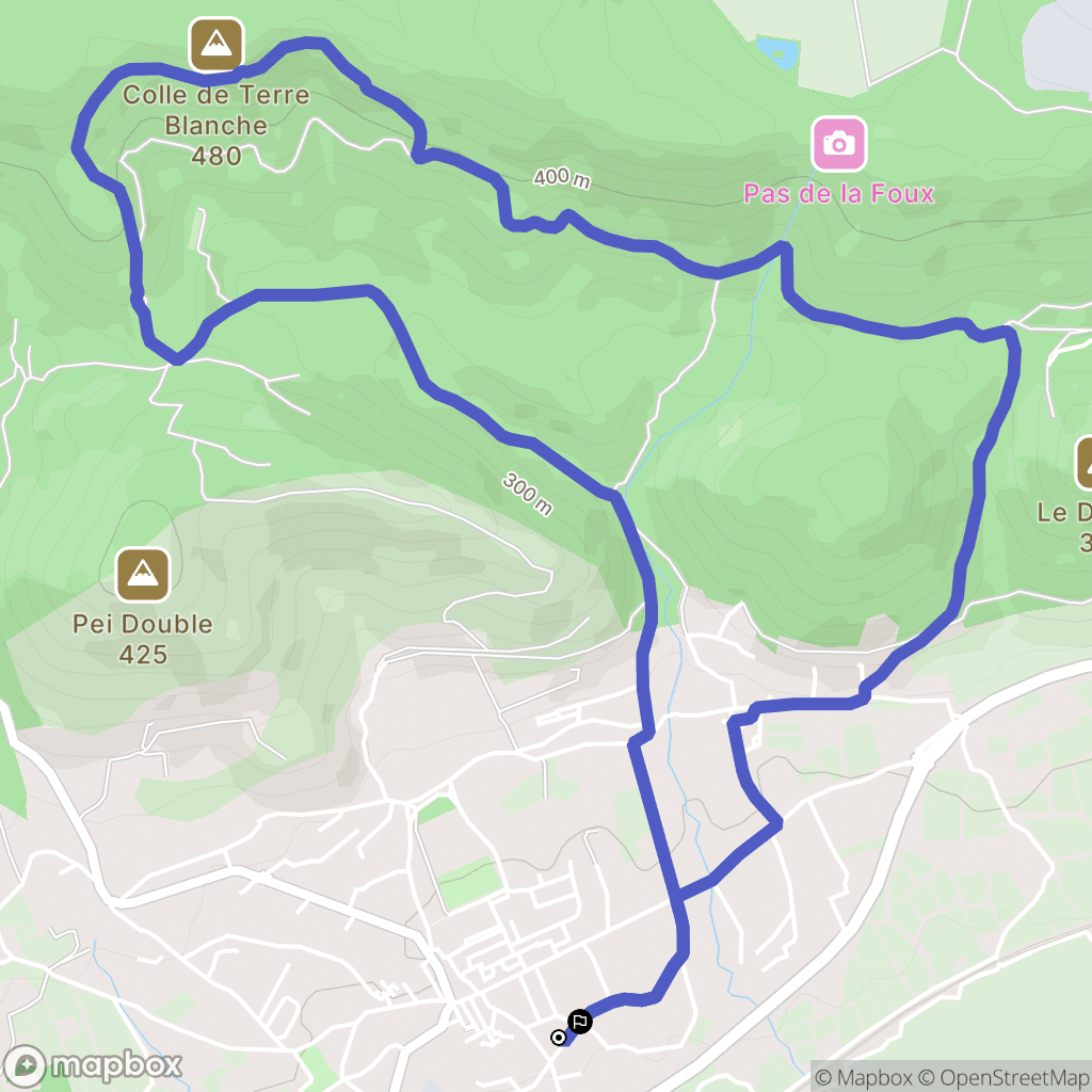 Puget-Ville : carte du parcours de randonnée - France