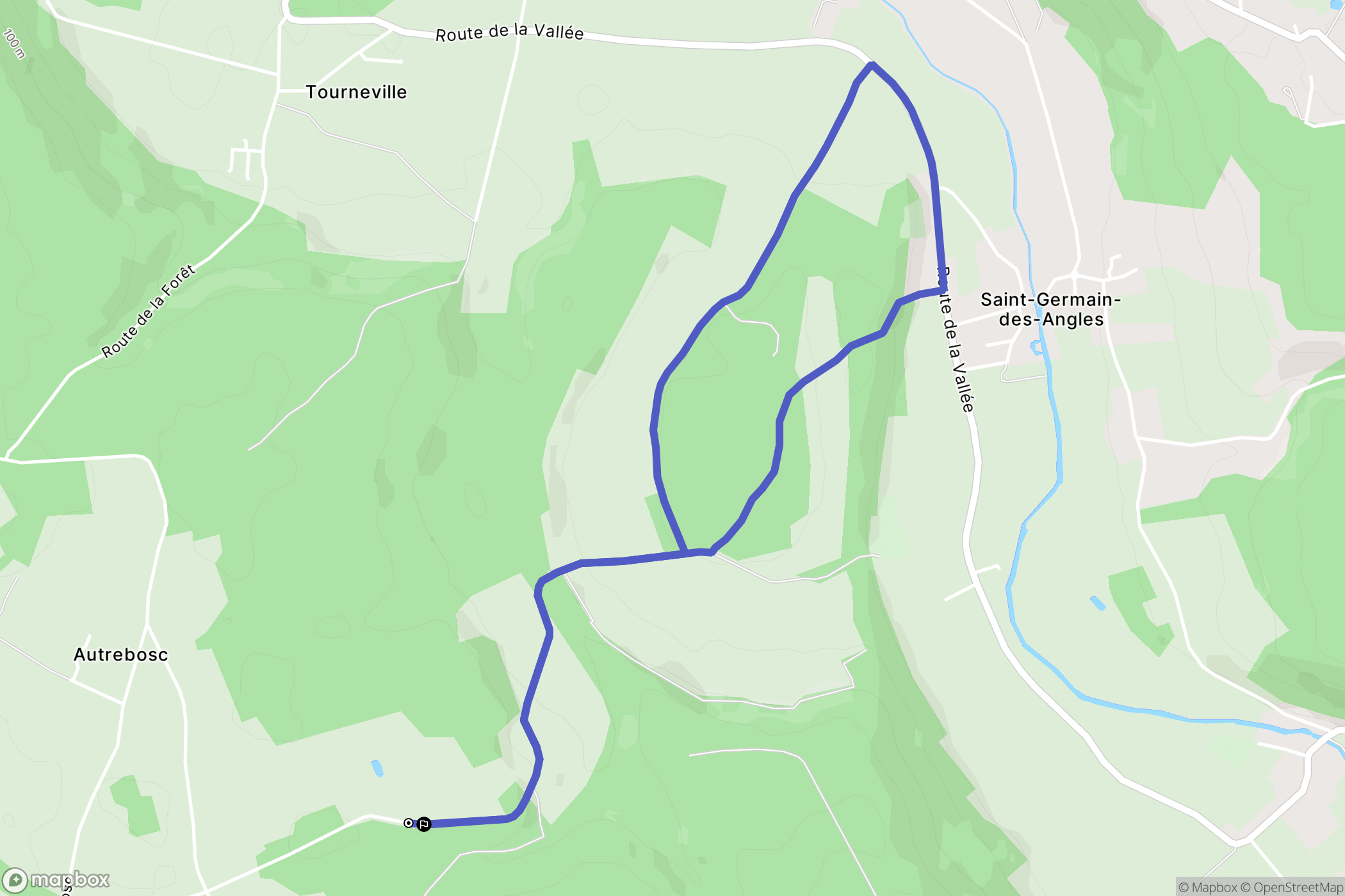 Le Mesnil-Fuguet : carte du parcours de randonnée - France