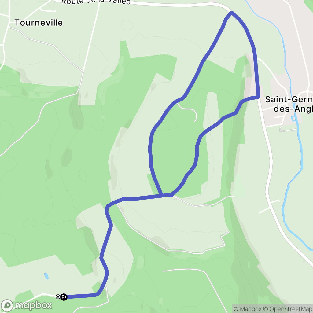 Le Mesnil-Fuguet : carte du parcours de randonnée - France