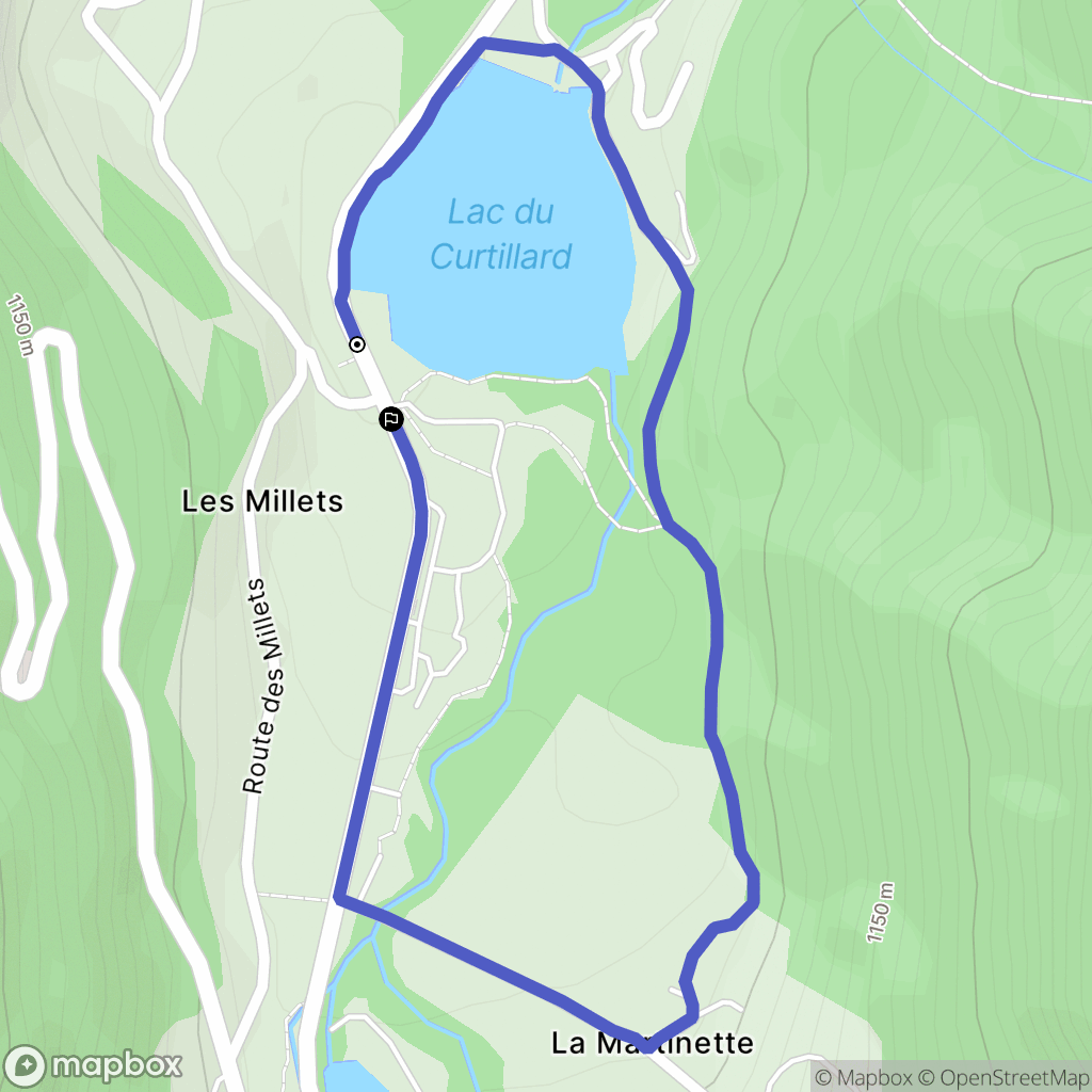 Le Haut-Bréda : carte du parcours de randonnée - France