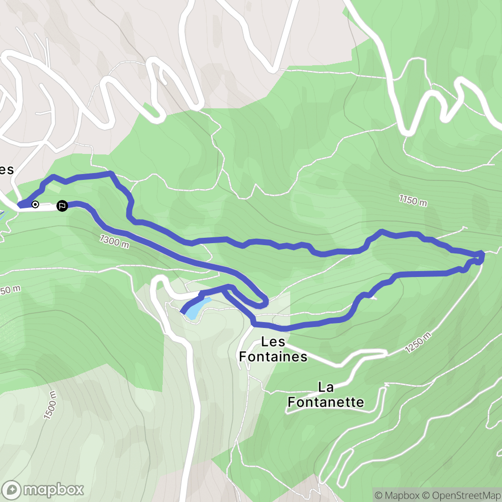 Saint-Pancrace : carte du parcours de randonnée - France