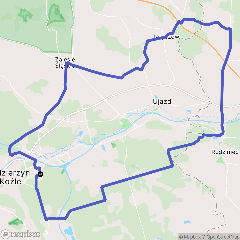 Kędzierzyn-Koźle: mapa trasy - Poland
