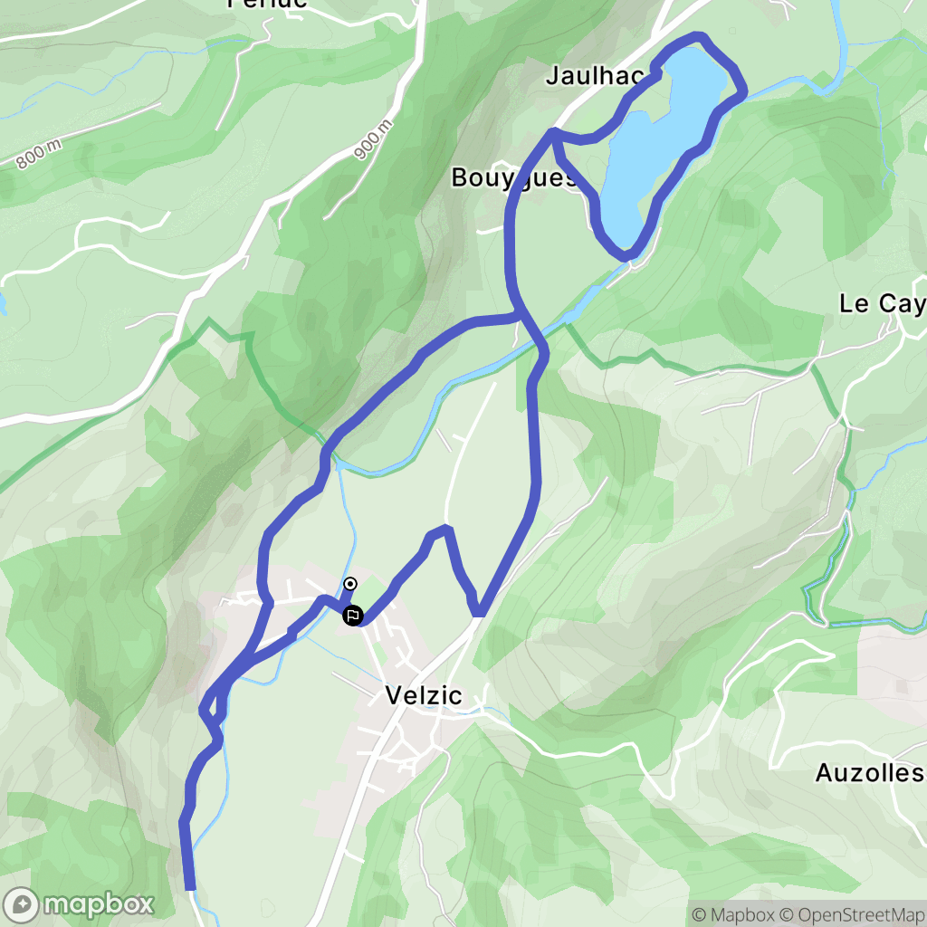 Velzic : carte du parcours de randonnée - France