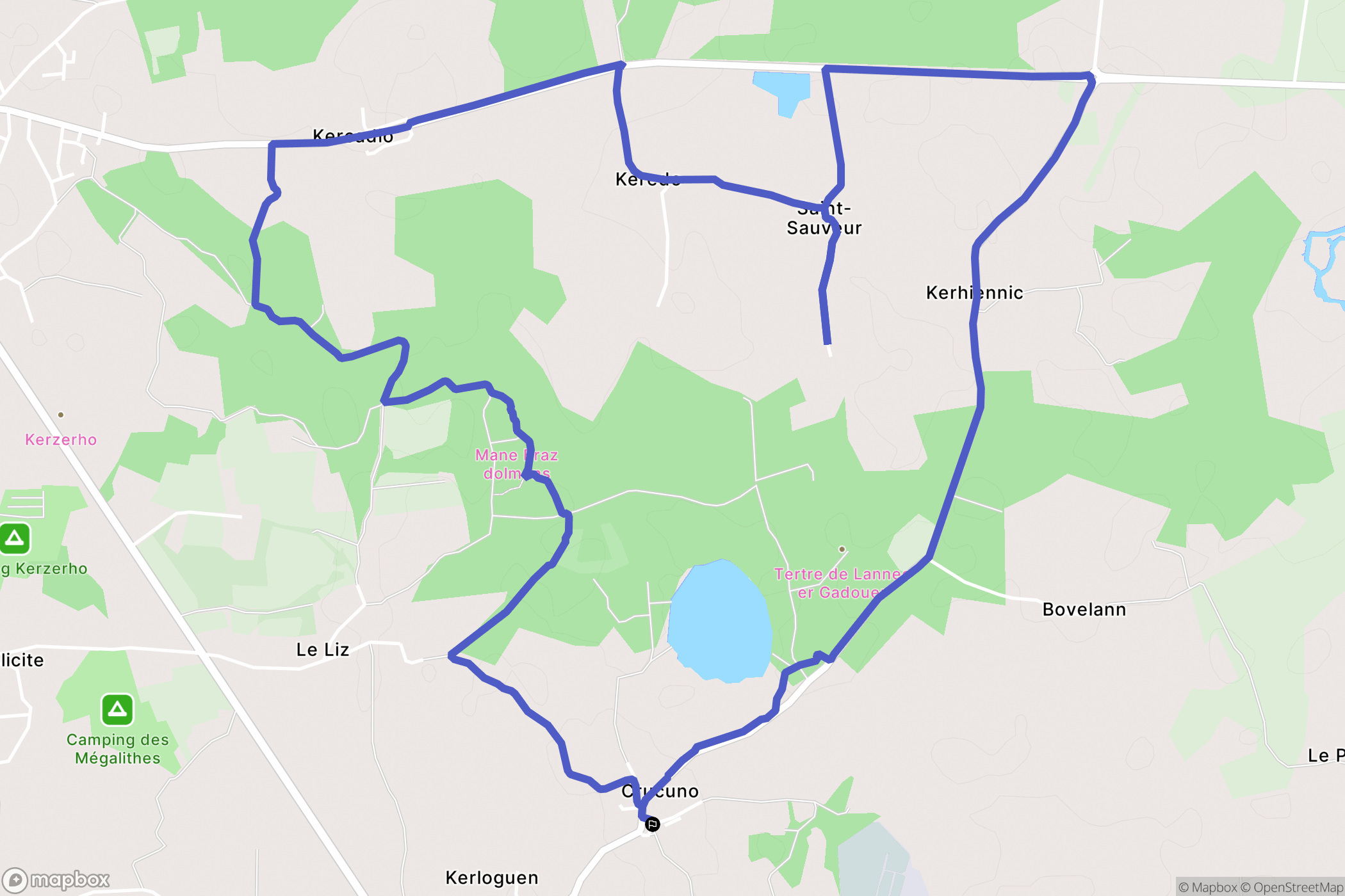 Plouharnel : carte du parcours de randonnée - France