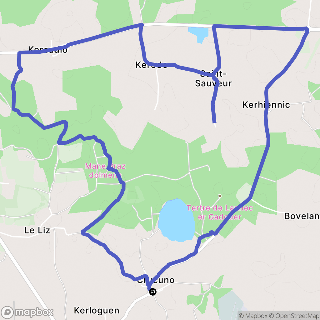 Plouharnel : carte du parcours de randonnée - France