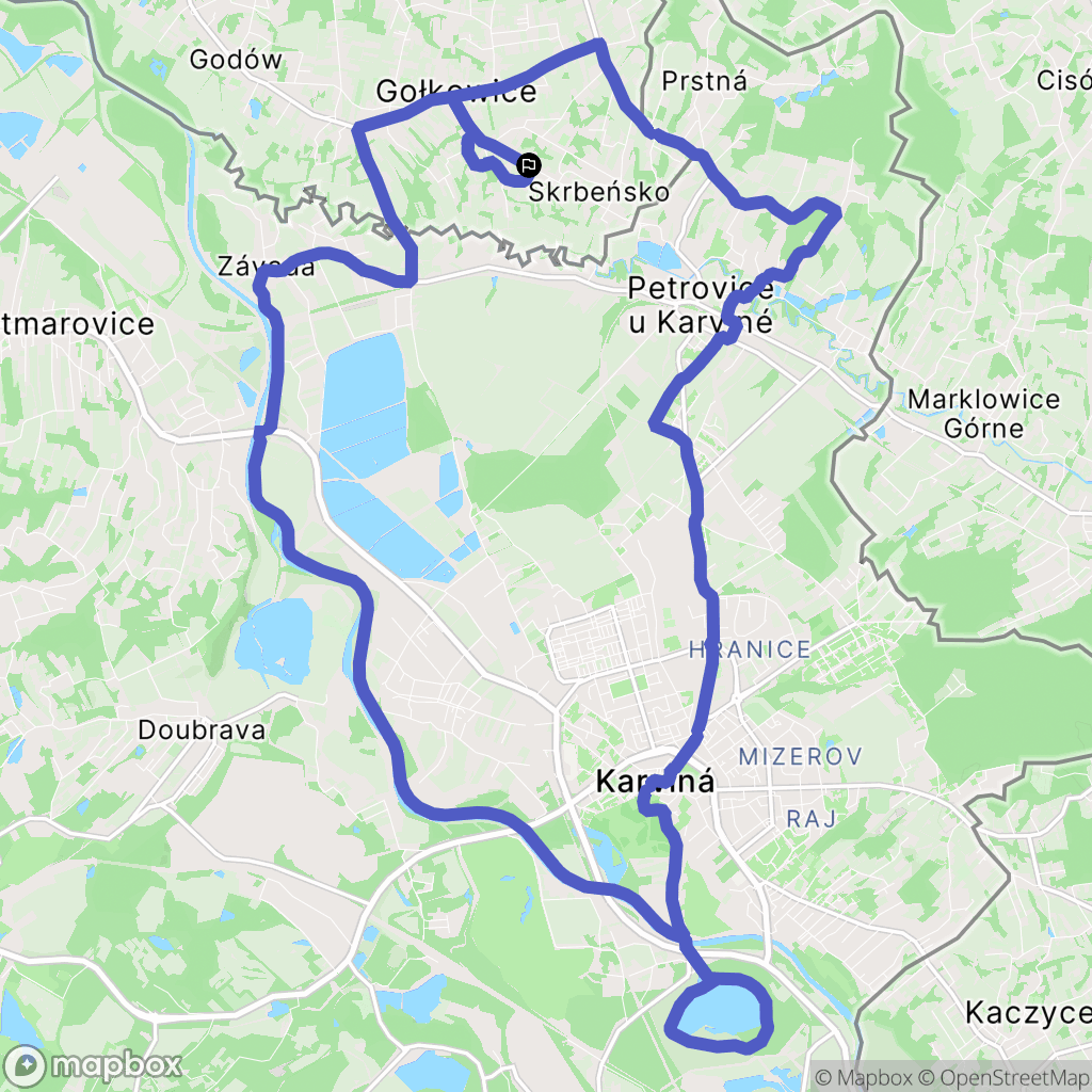 Skrbeńsko: mapa trasy - Poland