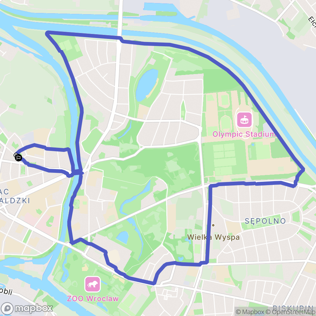 Wrocław: mapa trasy - Poland