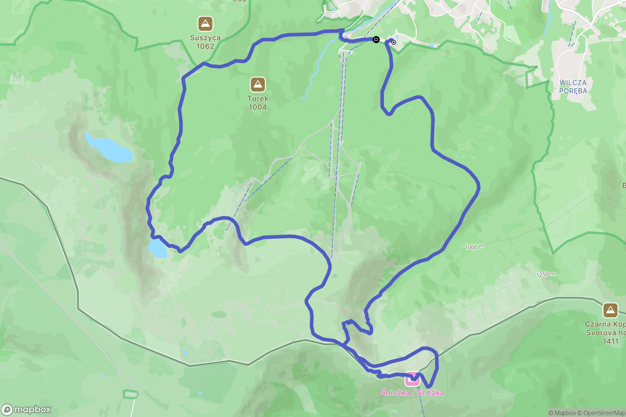 Karpacz: mapa trasy - Poland