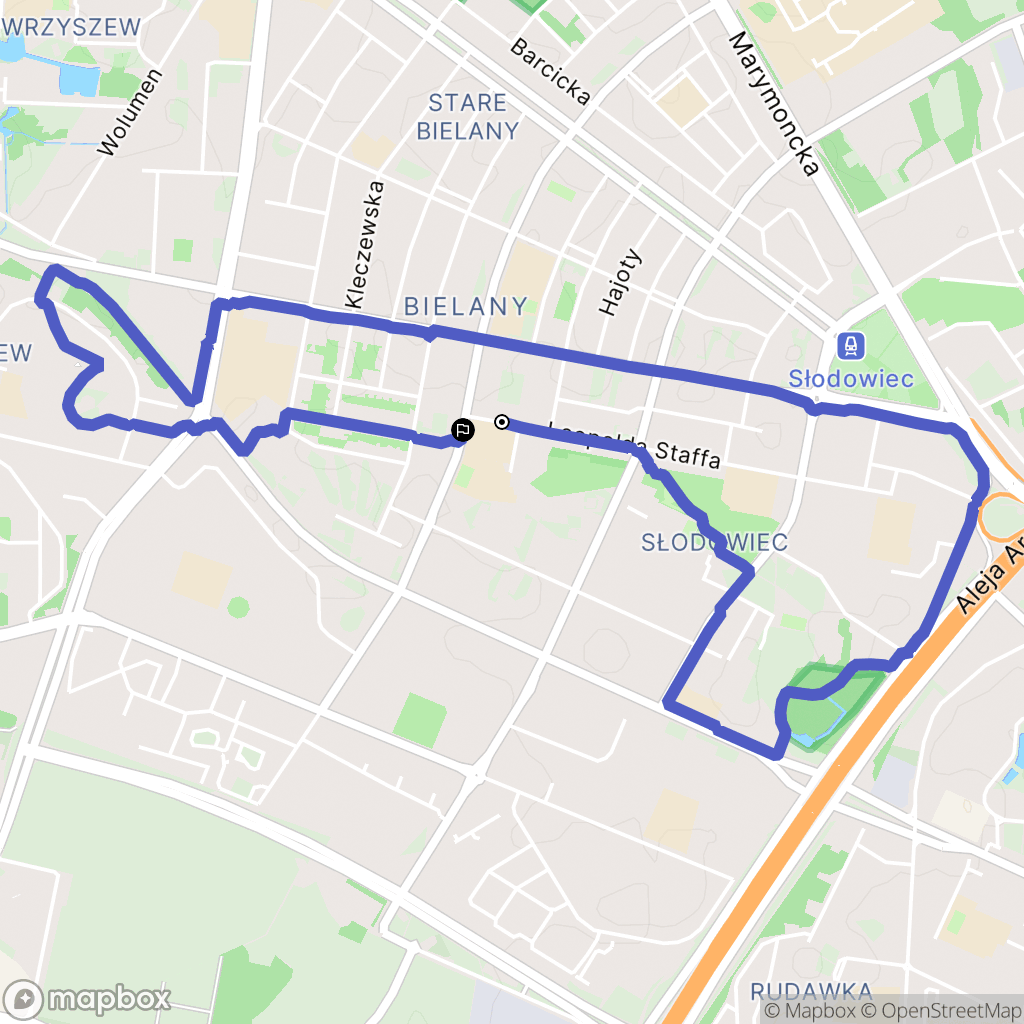 Warszawa: mapa trasy - Poland