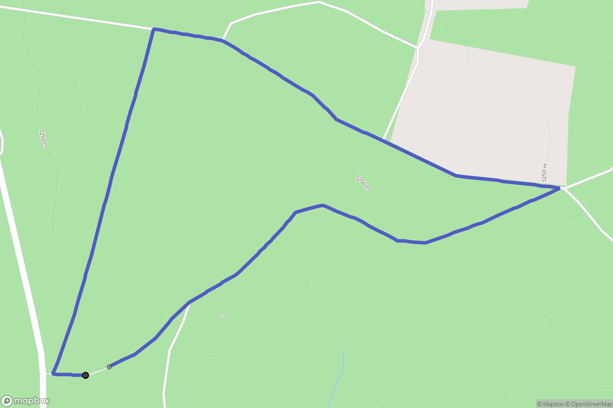 Monts-de-Randon : carte du parcours de randonnée - France