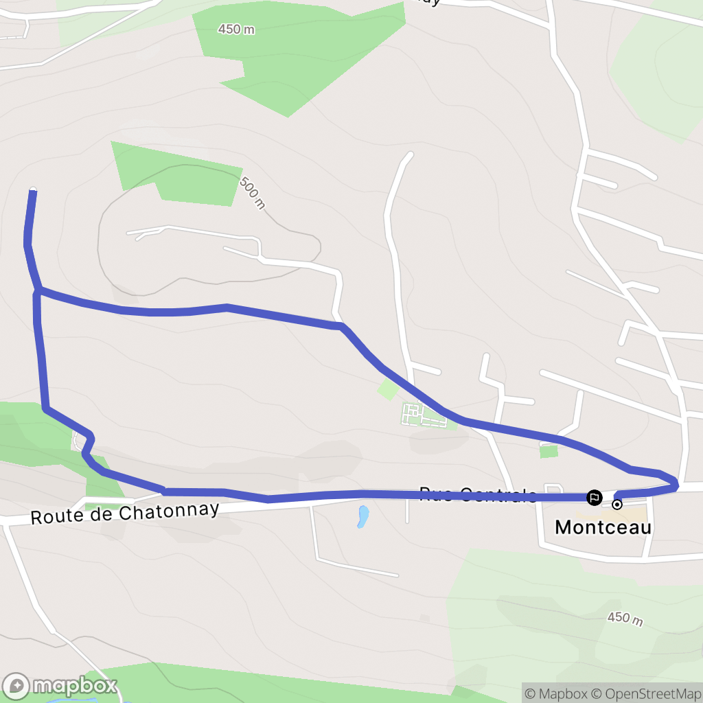 Ruy-Montceau : carte du parcours de randonnée - France