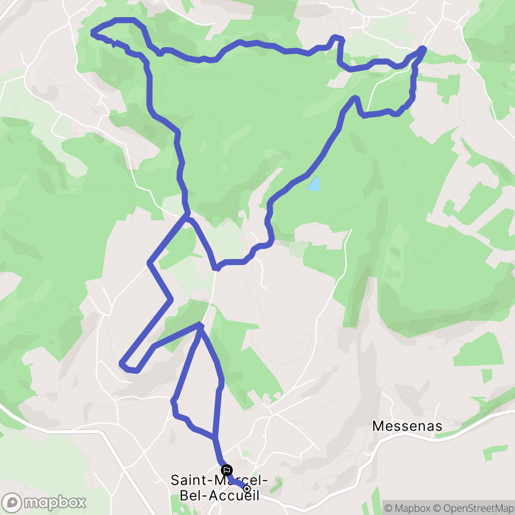 Saint-Marcel-Bel-Accueil : carte du parcours de randonnée - France