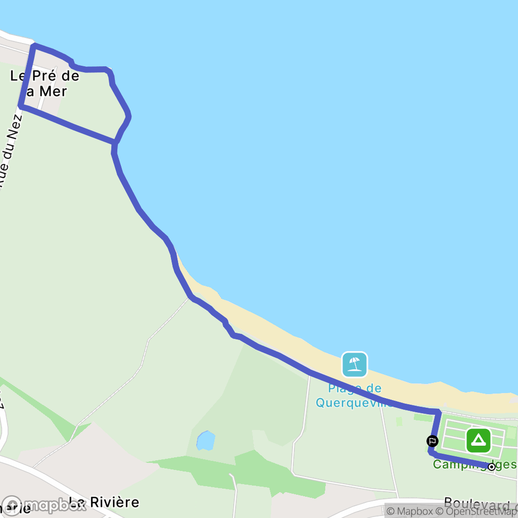 Cherbourg-en-Cotentin : carte du parcours de randonnée - France