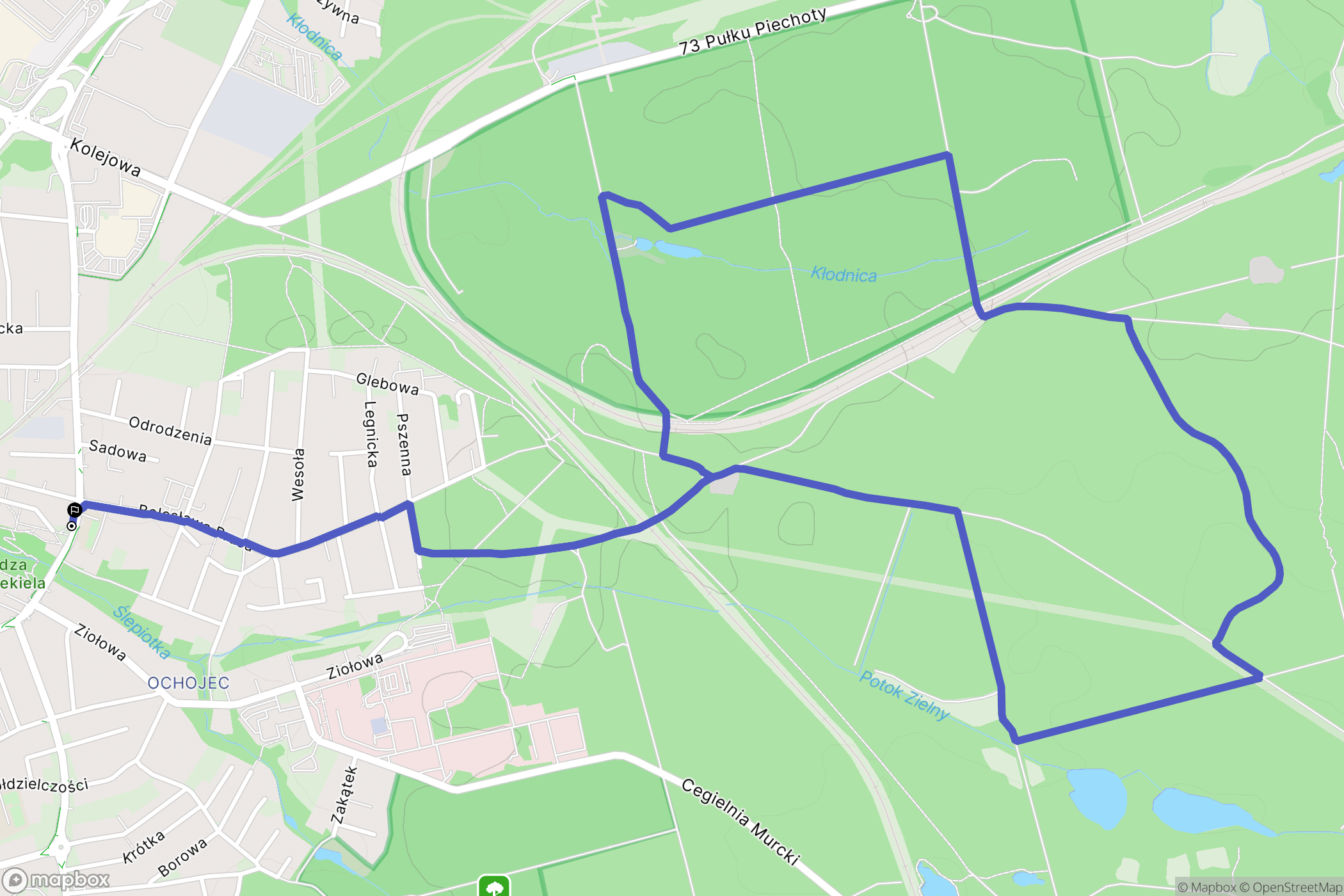 Katowice: mapa trasy - Poland