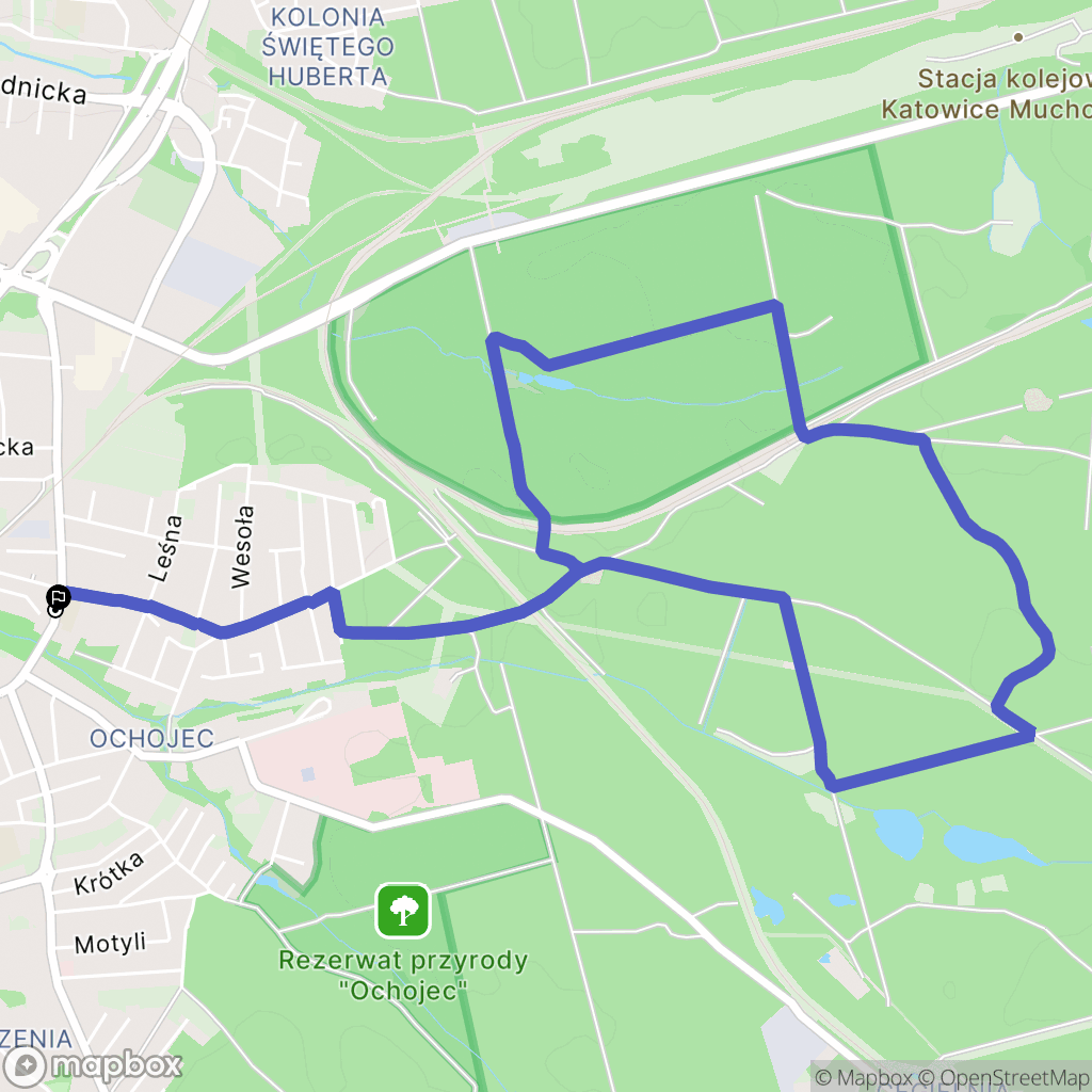 Katowice: mapa trasy - Poland
