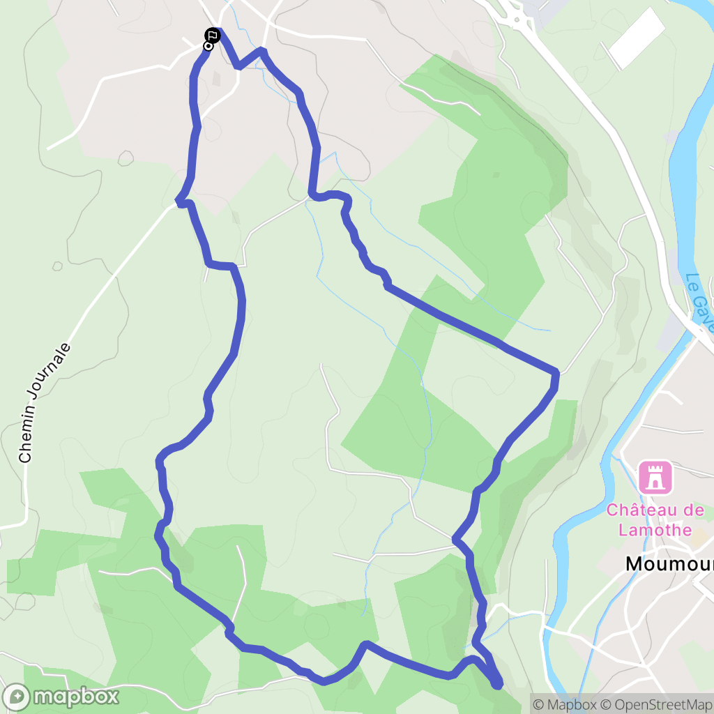 Orin : carte du parcours de randonnée - France