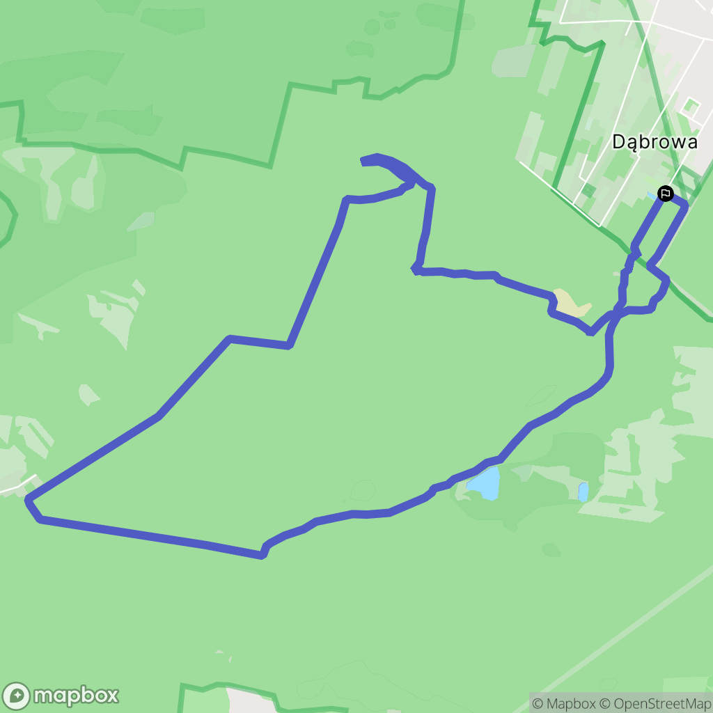 Dąbrowa: mapa trasy - Poland