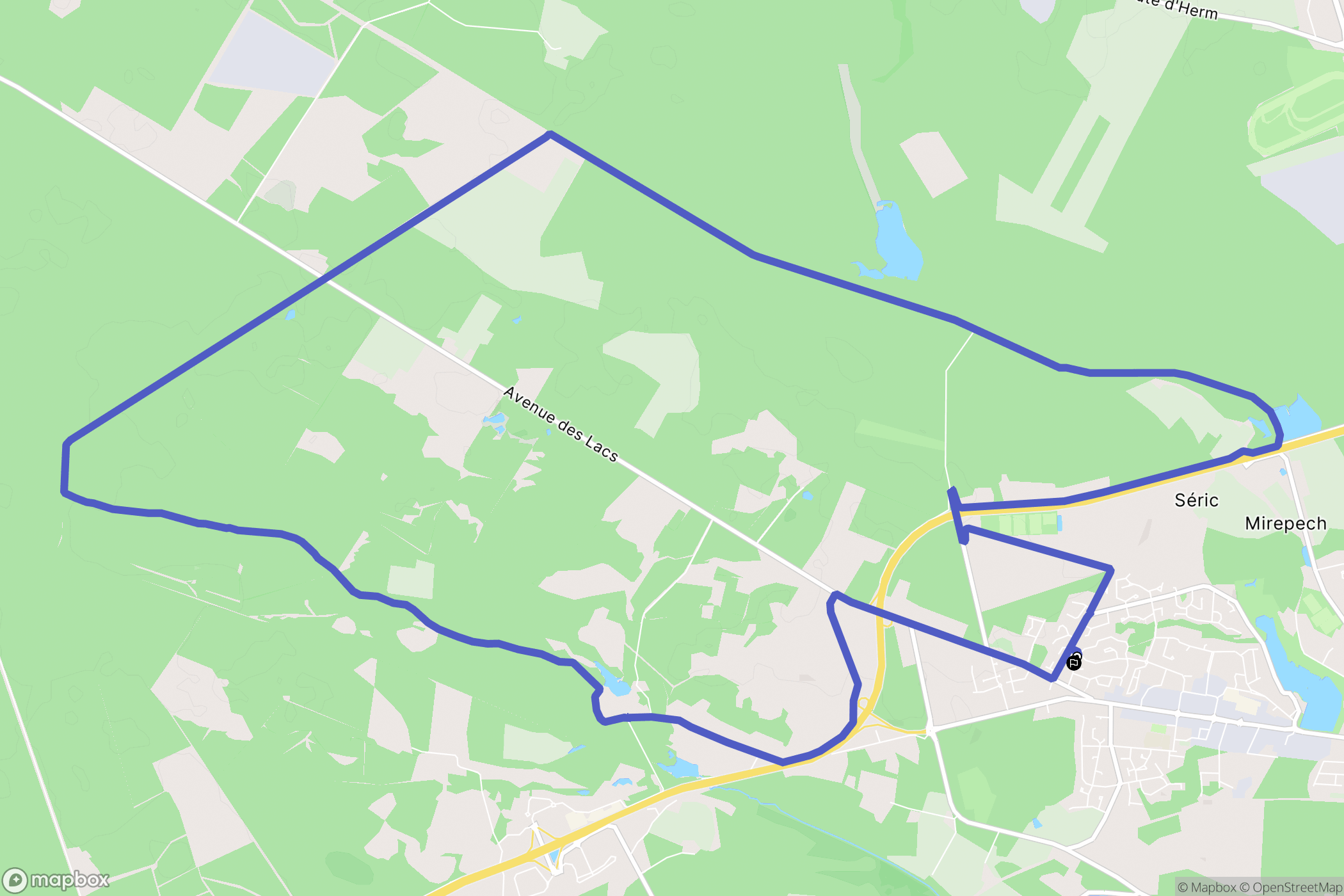 Saint-Paul-lès-Dax : carte du parcours de randonnée - France