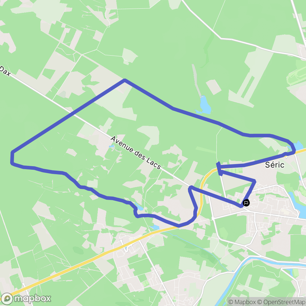 Saint-Paul-lès-Dax : carte du parcours de randonnée - France
