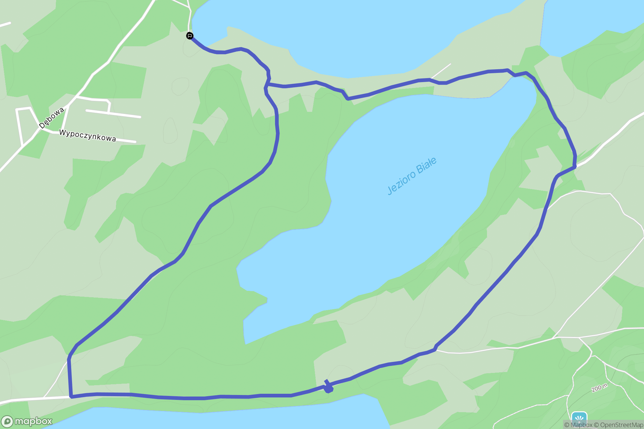 Kamienicki Młyn: mapa trasy - Poland