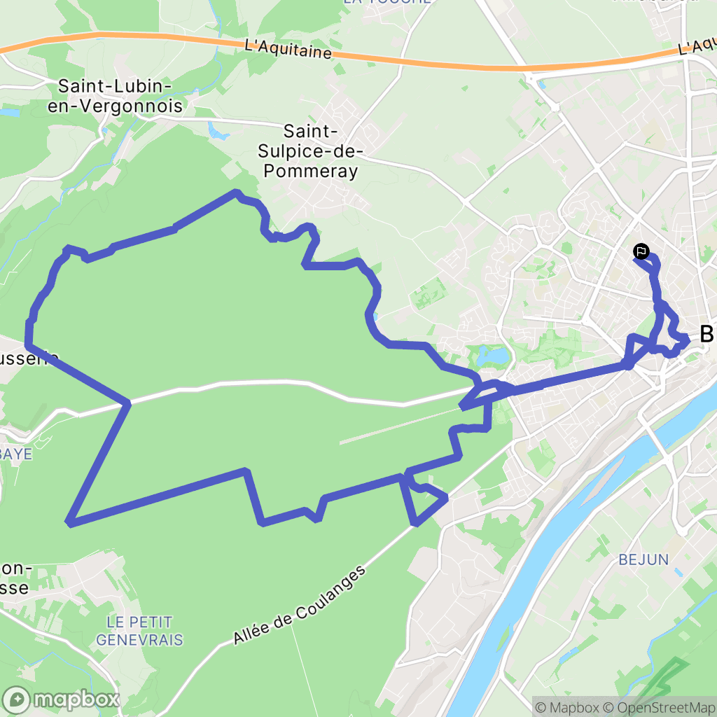 Blois : carte du parcours de randonnée - France