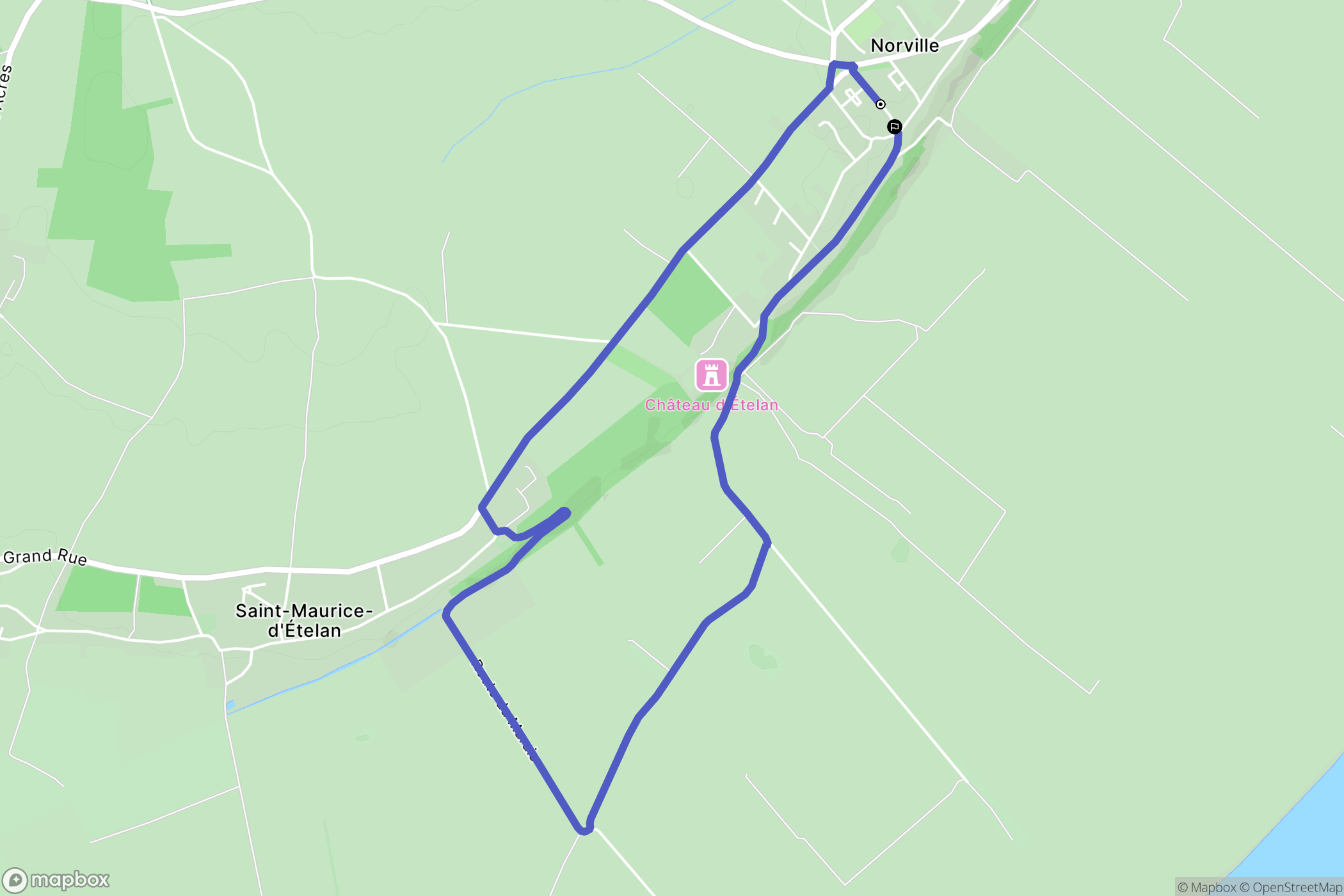 Norville : carte du parcours de randonnée - France