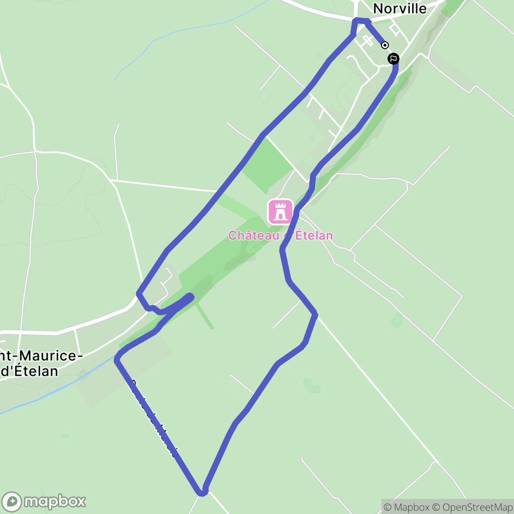 Norville : carte du parcours de randonnée - France