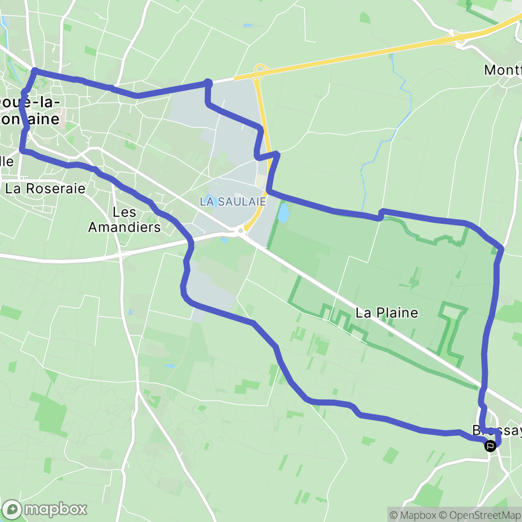 Brossay : carte du parcours de randonnée - France