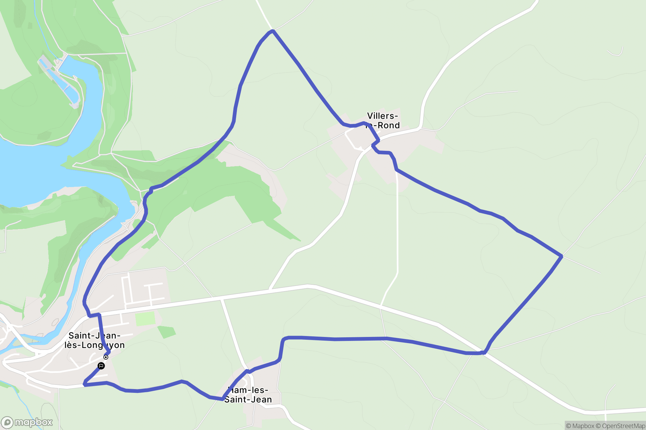 Saint-Jean-lès-Longuyon : carte du parcours de randonnée - France