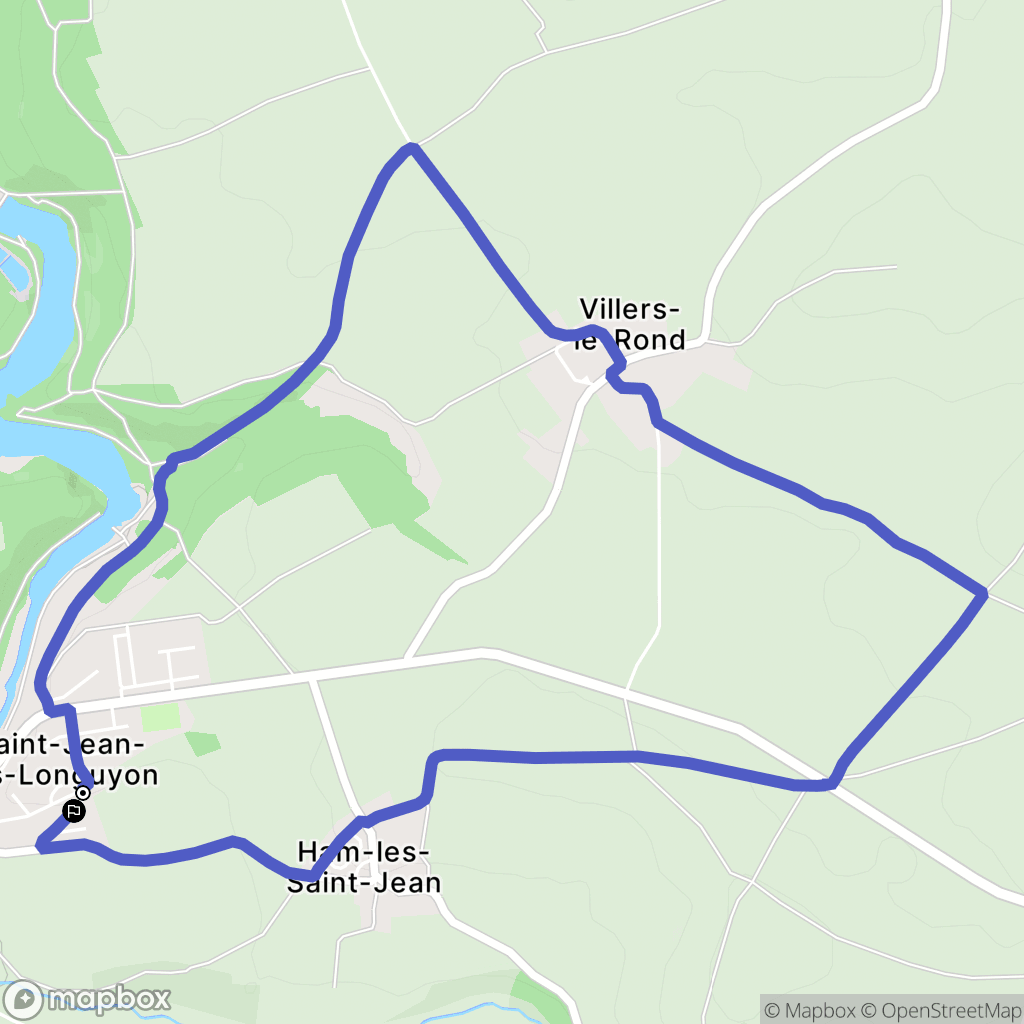 Saint-Jean-lès-Longuyon : carte du parcours de randonnée - France