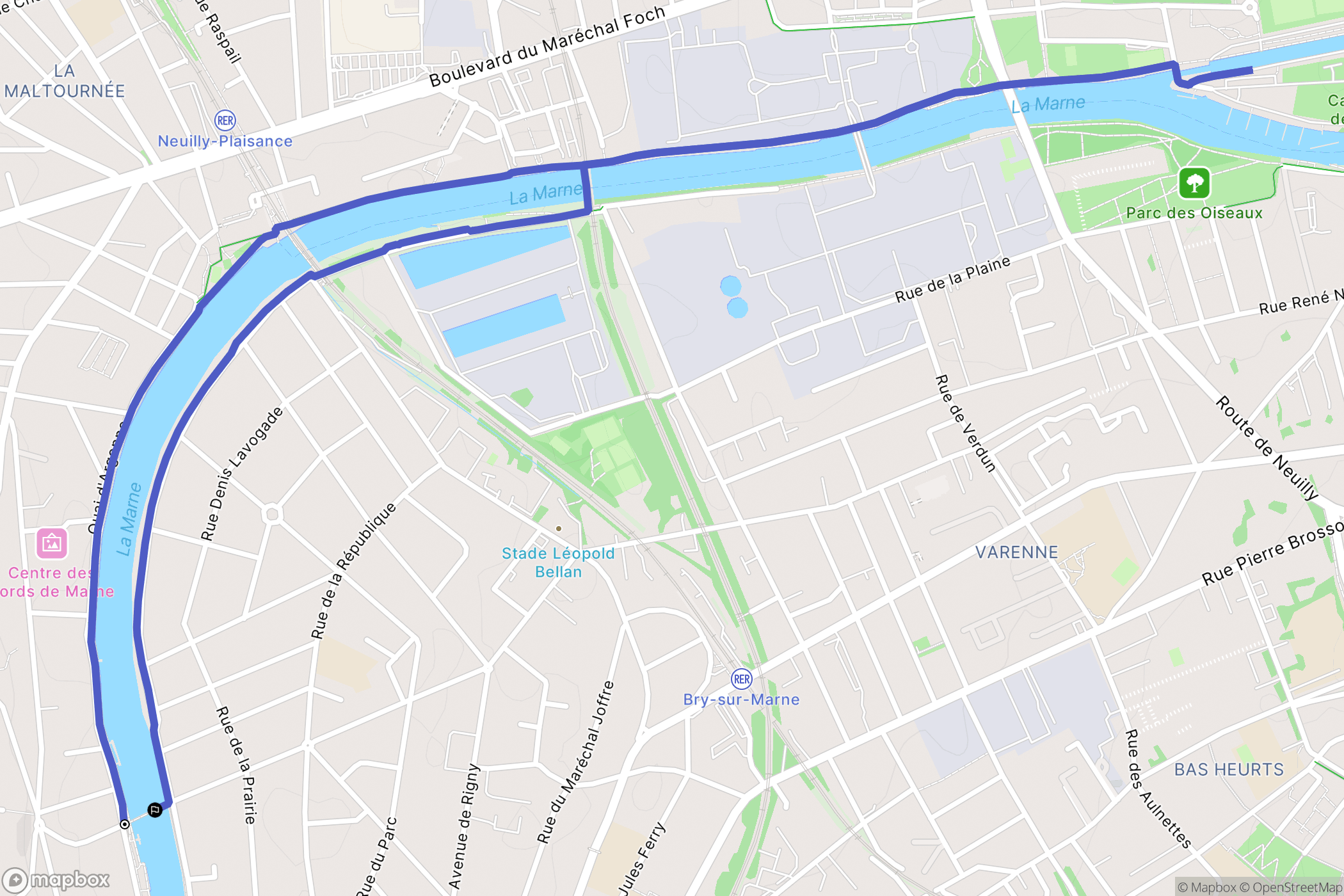 Le Perreux-sur-Marne : carte du parcours de randonnée - France
