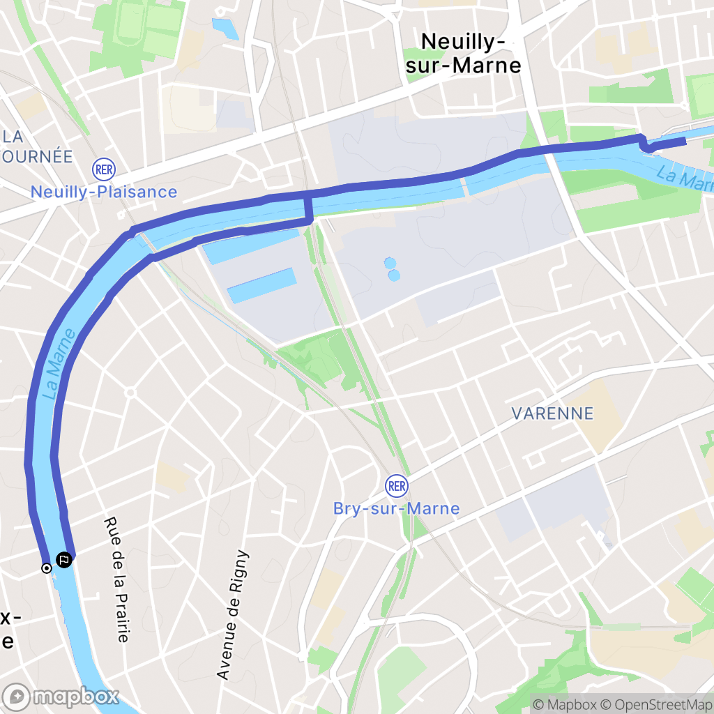 Le Perreux-sur-Marne : carte du parcours de randonnée - France
