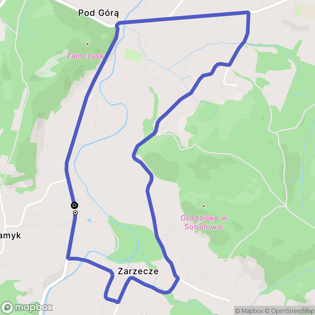Kamyk: mapa trasy - Poland