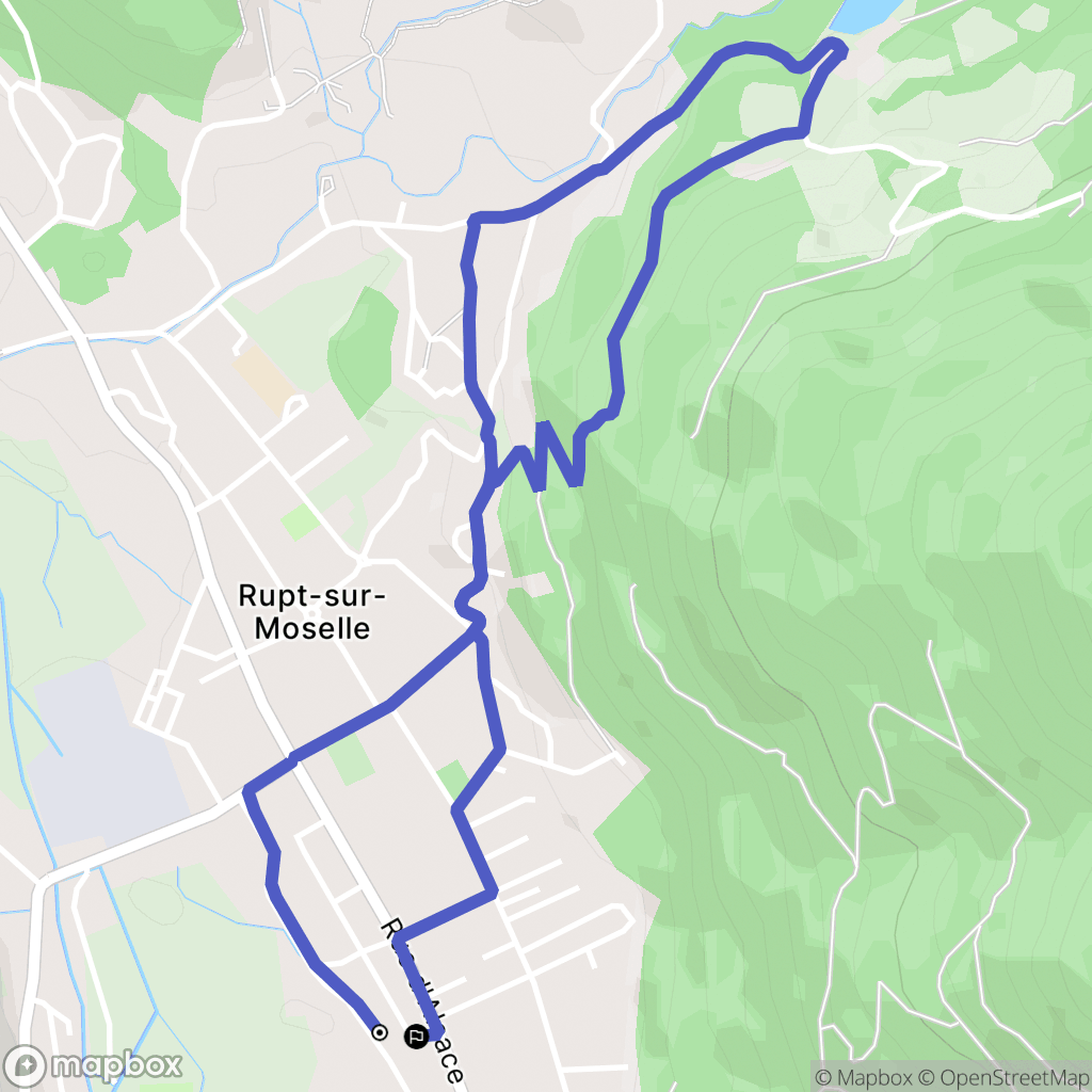 Rupt-sur-Moselle : carte du parcours de randonnée - France