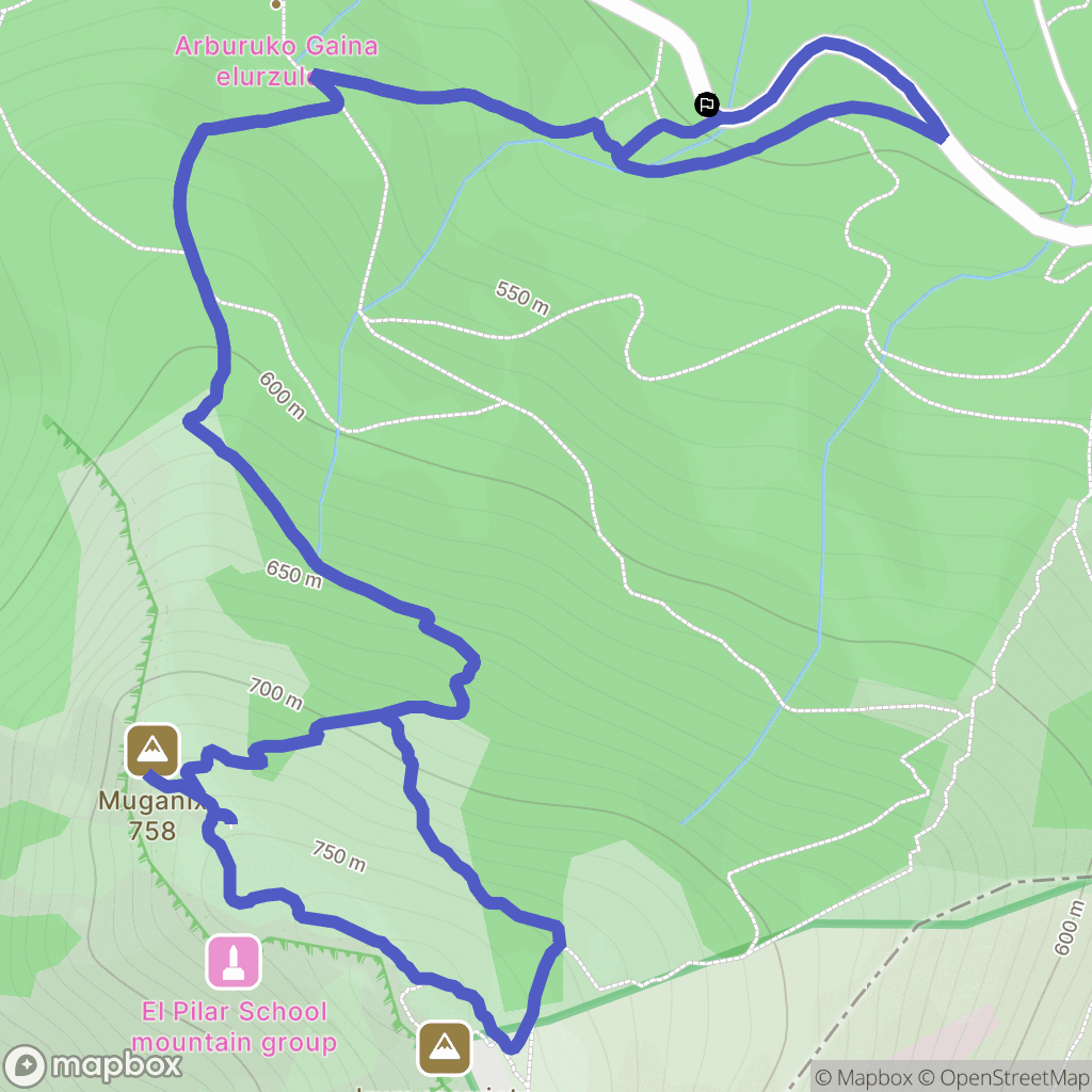 Irun : carte du parcours de randonnée - Spain